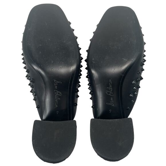 Sam Edelman Women's Studded Embellished Mule Loafer Heels size 7 Goth Black - Picture 7 of 10